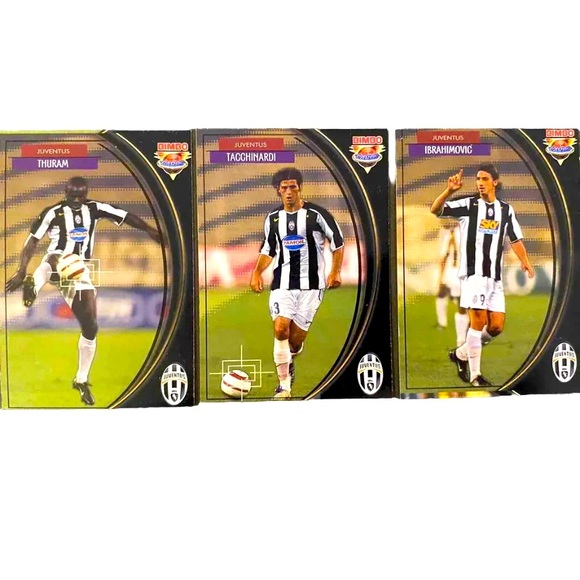 BIMBO 2005 FC Juventus Juve 3-Card Team Set UEFA STARS Ibrahimovic, Thuram RARE - Picture 1 of 2